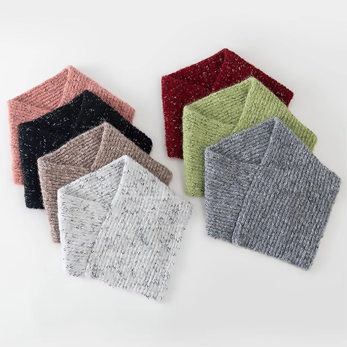 Femmes hiver tricoté coton faux col écharpe femmes chaud col roulé cou plus chaud détachable hiver coupe-vent écharpe