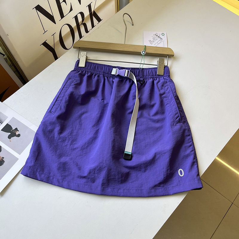 Jupe d'été taille élastique pour femmes, jupes courtes fines à séchage rapide pour l'extérieur, jupe-pantalon de sport Vintage avec doublure, jupes trapèze 2025