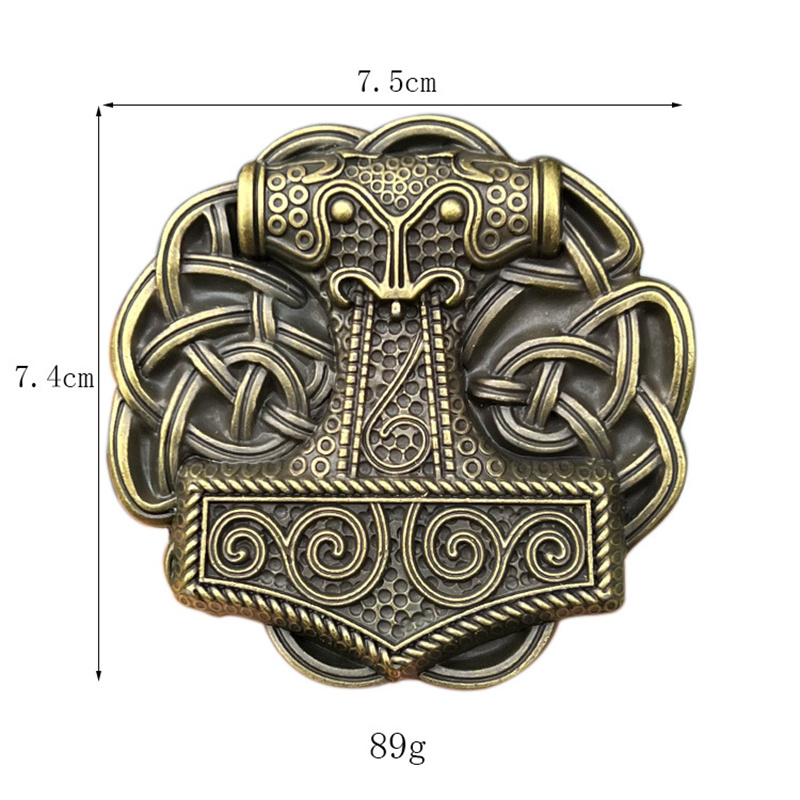 Boucle de ceinture marteau de Thor, style occidental, européen et américain