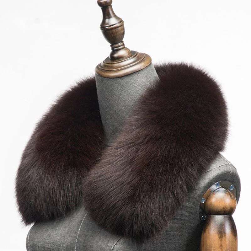 Hiver naturel fourrure de renard écharpe col carré pour hommes foulards courts cou chaud épais foulards réel fourrure de renard châle mâle manteau décorer
