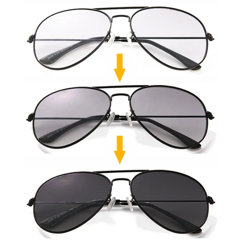 Lunettes de soleil photochromiques lunettes de lecture multifocales pour hommes en plein air classique pilote fini progressif vue de loin lunettes de soleil
