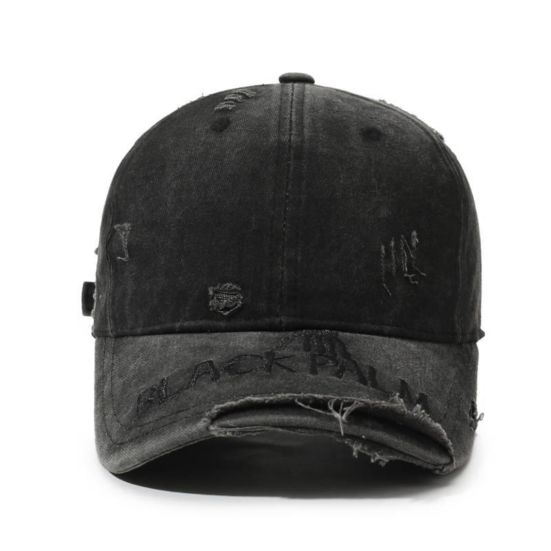 Casquette de baseball délavée style américain printemps-automne – Casquette de baseball souple et polyvalente, tendance, anti-UV
