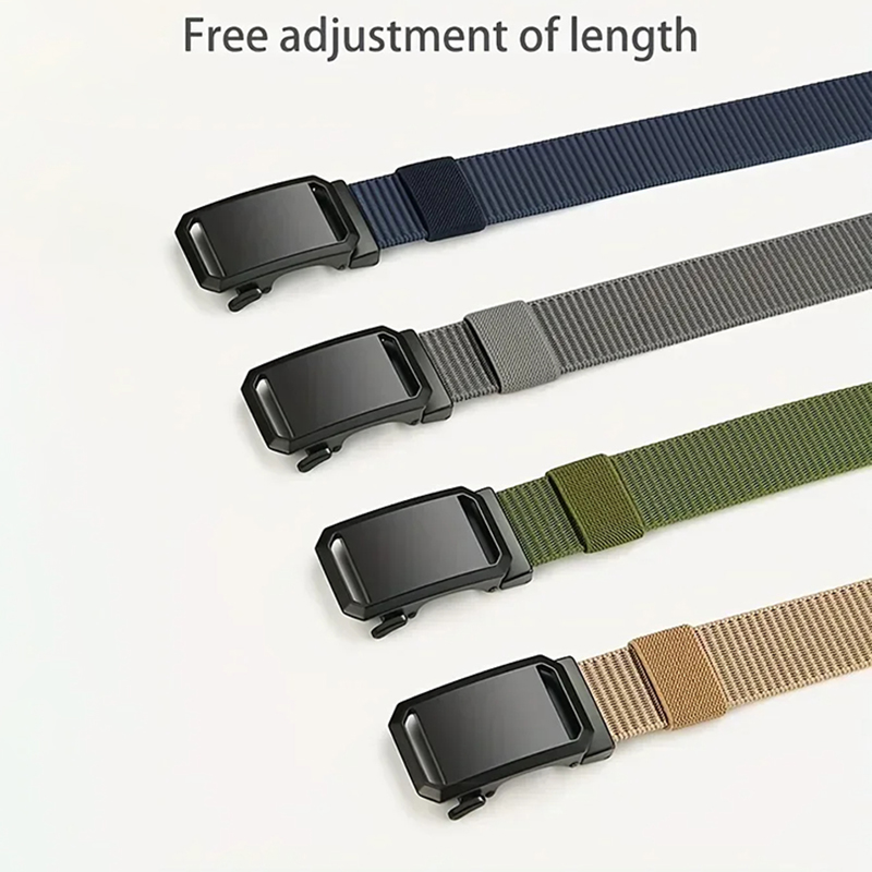 Ceinture en toile à boucle automatique pour hommes, ceinture tactique militaire pour vêtements de travail, multifonctionnelle, décontractée, pour pantalons d'entraînement en plein air