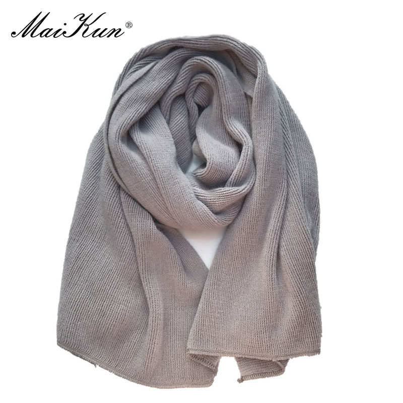 Maikun épais chaud écharpe pour femmes couleur Pure dames Imitation cachemire noir écharpe femme hiver pour augmenter châle