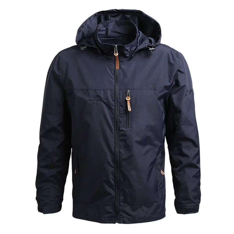 Veste de camping imperméable pour hommes, coupe-vent décontracté, manteau de baseball, vêtements pour hommes, automne, hiver, 5XL