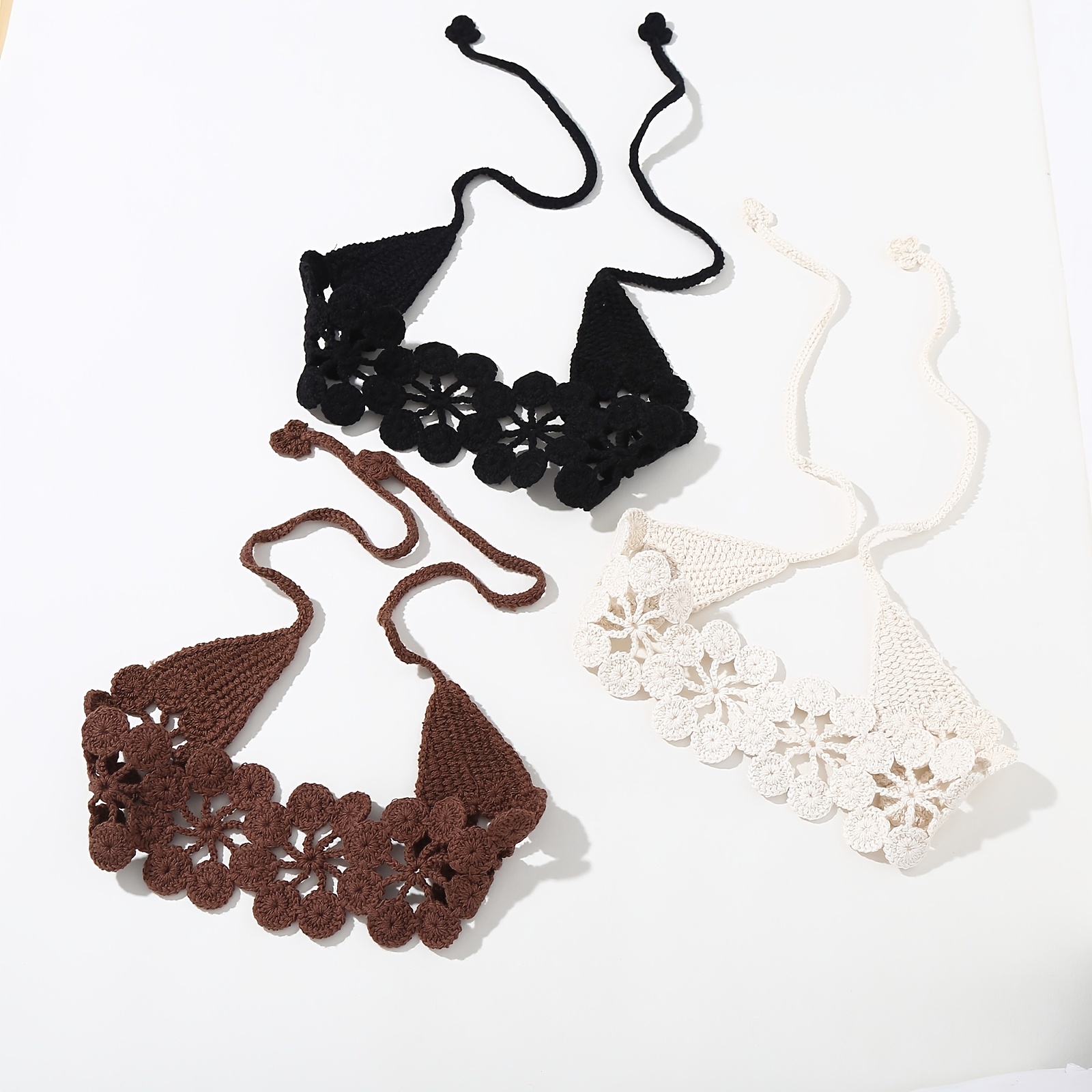 Foulard de cheveux au Crochet creux créatif, 1 pièce, bandeau tissé de Style Simple, accessoires pour cheveux