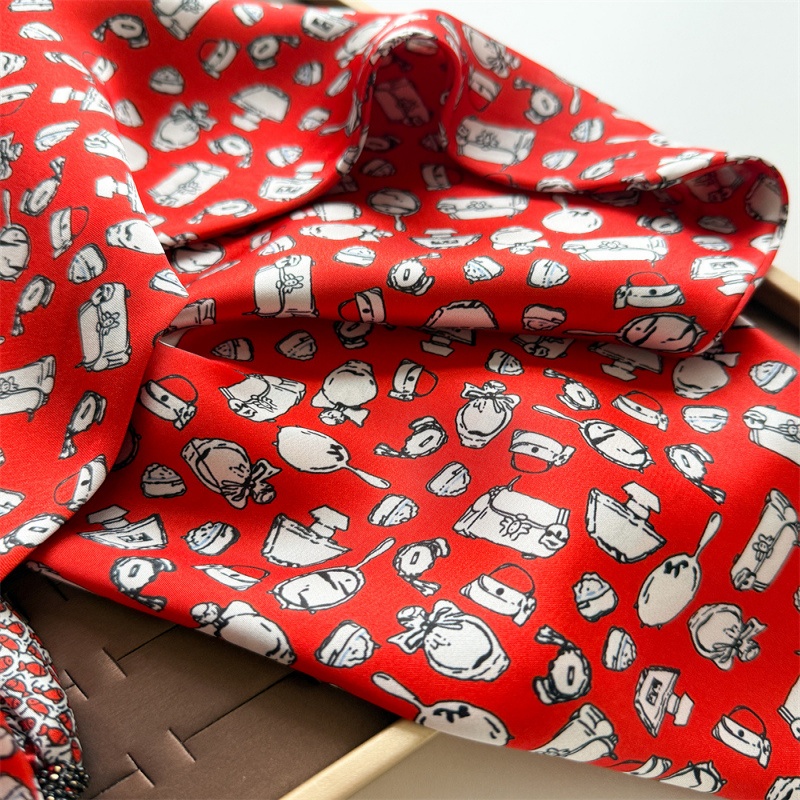 Écharpe triangulaire décorative à double couche en imitation soie, imprimée, à nouer à la taille, châle pare-soleil, foulard pour femme