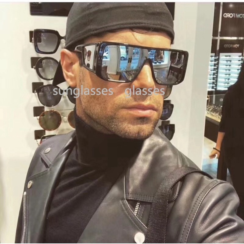 Lunettes de soleil surdimensionnées pour hommes, lunettes de soleil rétro pour hommes