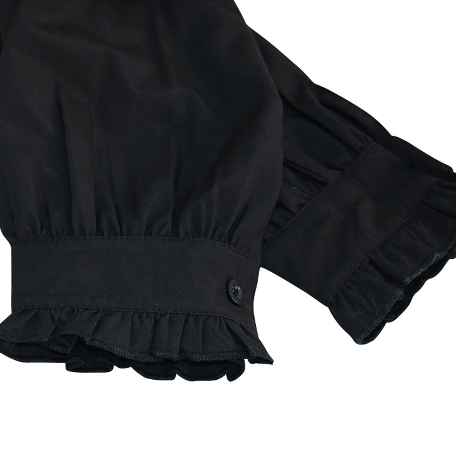 Chemises et chemisiers gothiques pour hommes, Costume médiéval rétro victorien, Vintage, volants, col montant, manches bouffantes, vêtements pour hommes