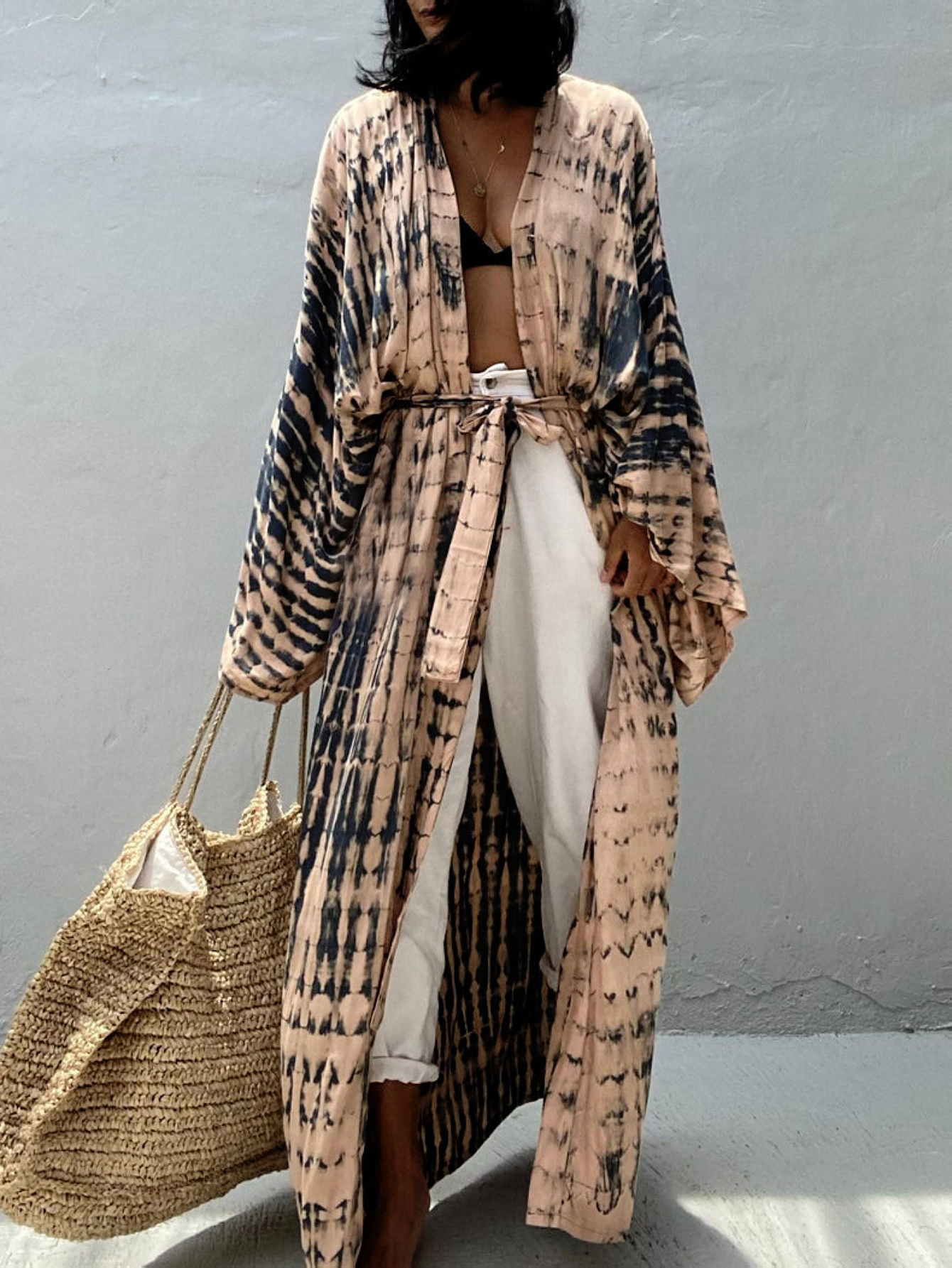 Femmes été caftan Robe Cardigan Style ethnique imprimé Kimono plage vacances décontracté ample grande taille Cardigan Bikini maillot de bain