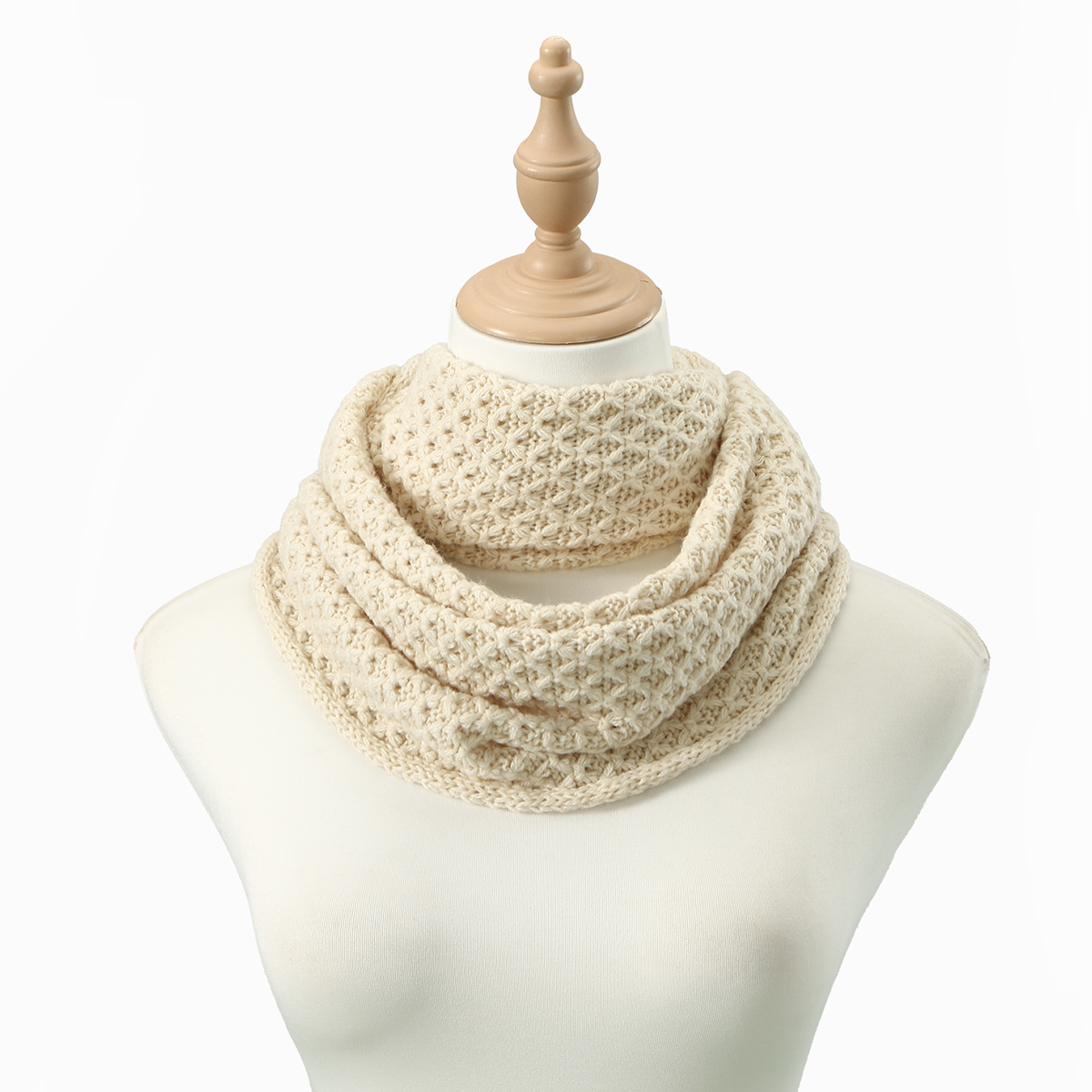 Polyvalent cou plus chaud solide cercle boucle Sccarf nouvel hiver tricoté anneau écharpe femme hommes épais foulard coupe-vent silencieux écharpe