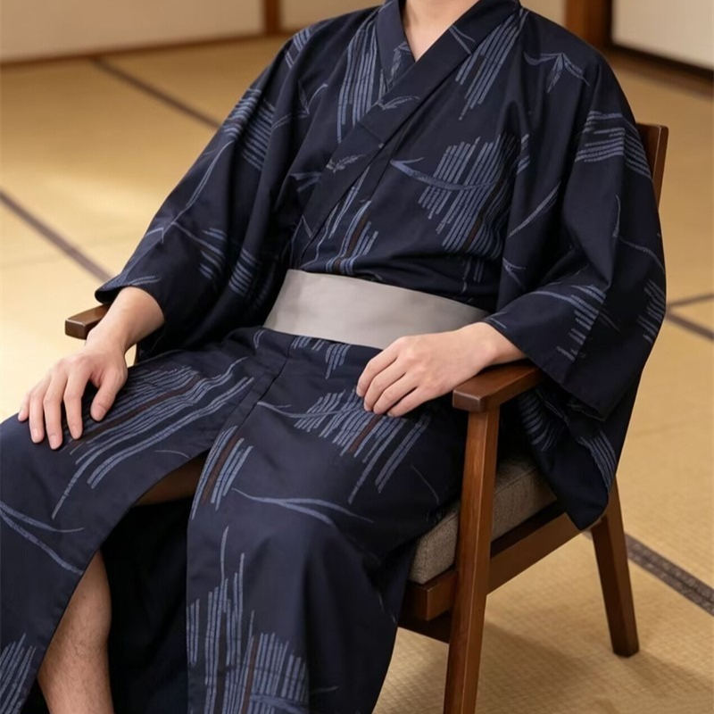 Robe kimono Yukata japonaise pour hommes, vêtements de style samouraï, adaptés aux séances en studio photo, aux jeux thématiques et aux jeux de rôle en soirée