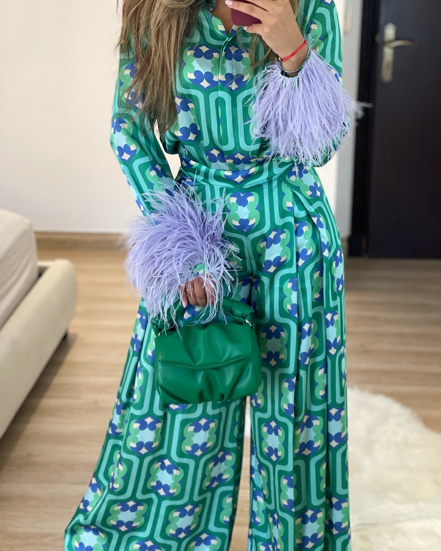 Chemise imprimée à la mode pour femmes, hauts de Style européen et américain, nouveaux pantalons amples à jambes larges, costumes décontractés de Style de rue