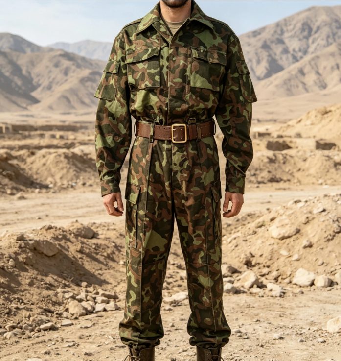 Uniforme de camouflage soviétique pour homme, comprenant veste et pantalon, vintage