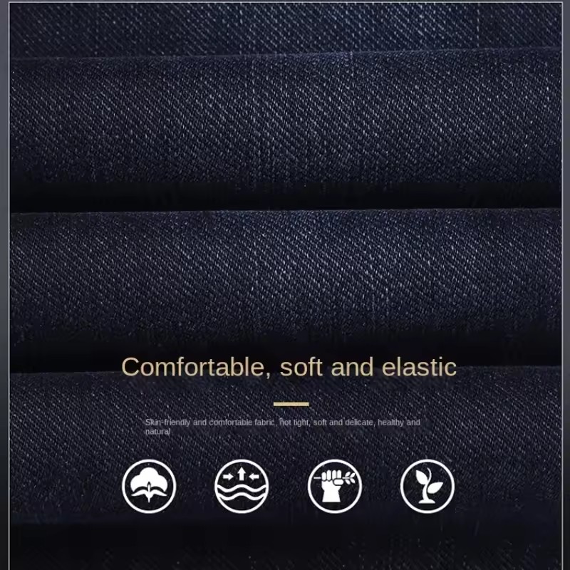 Jean à jambe droite pour hommes, haute qualité, léger, luxe, brodé, décontracté, polyvalent, mode, amincissant, Style Silhouette lisse