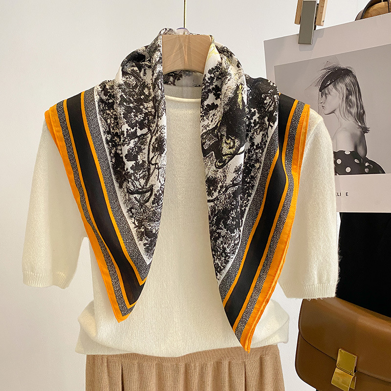 Foulard hijab en coton pour femme, petit châle, bandana carré, 68x68cm