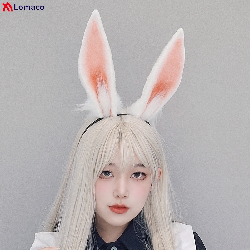Bandeau oreilles de lapin en peluche, queue de lapin, Cosplay, coiffure de fête pour femmes, spectacle de bande dessinée, accessoires de Costume