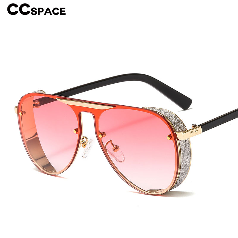 Lunettes de soleil roses vintage pour femmes, lunettes de soleil à grande monture, miroir, lunettes de mode, nuances rétro des années 2000, 46192
