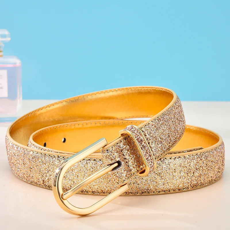 Ceinture en or femmes mode ceintures en cuir PU pour femme de luxe de haute qualité marque sangle décontractée pour jean femmes ceinture de créateur nouveau