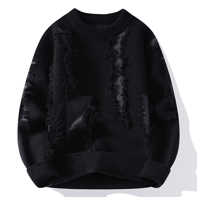 Pull tricoté décontracté pour homme, style usé, collection Hiver 2026 – Pulls épais et chauds pour homme, streetwear