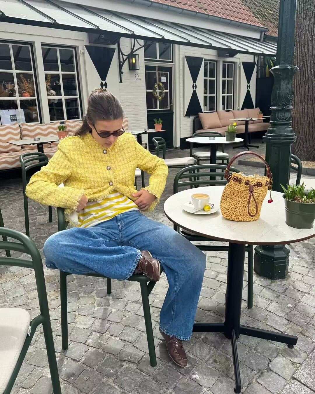 Manteau en laine élégant pour femmes, nouveau Design à pampilles, à la mode, col rond, vestes en Tweed jaune doux, manteaux de Style coréen, automne hiver