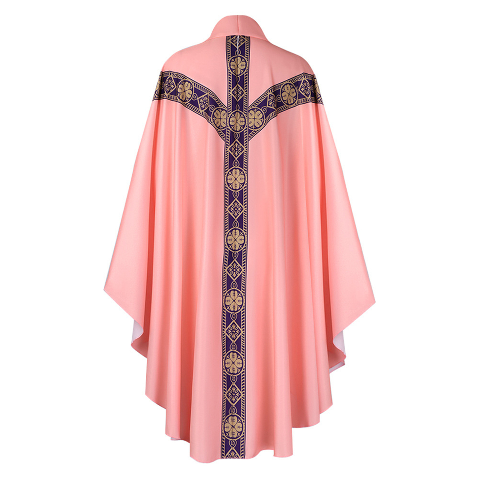 Chasubles de prêtre catholique pour hommes et femmes, avec étole et croix, Robe de gilet de masse pour père d'église catholique traditionnelle