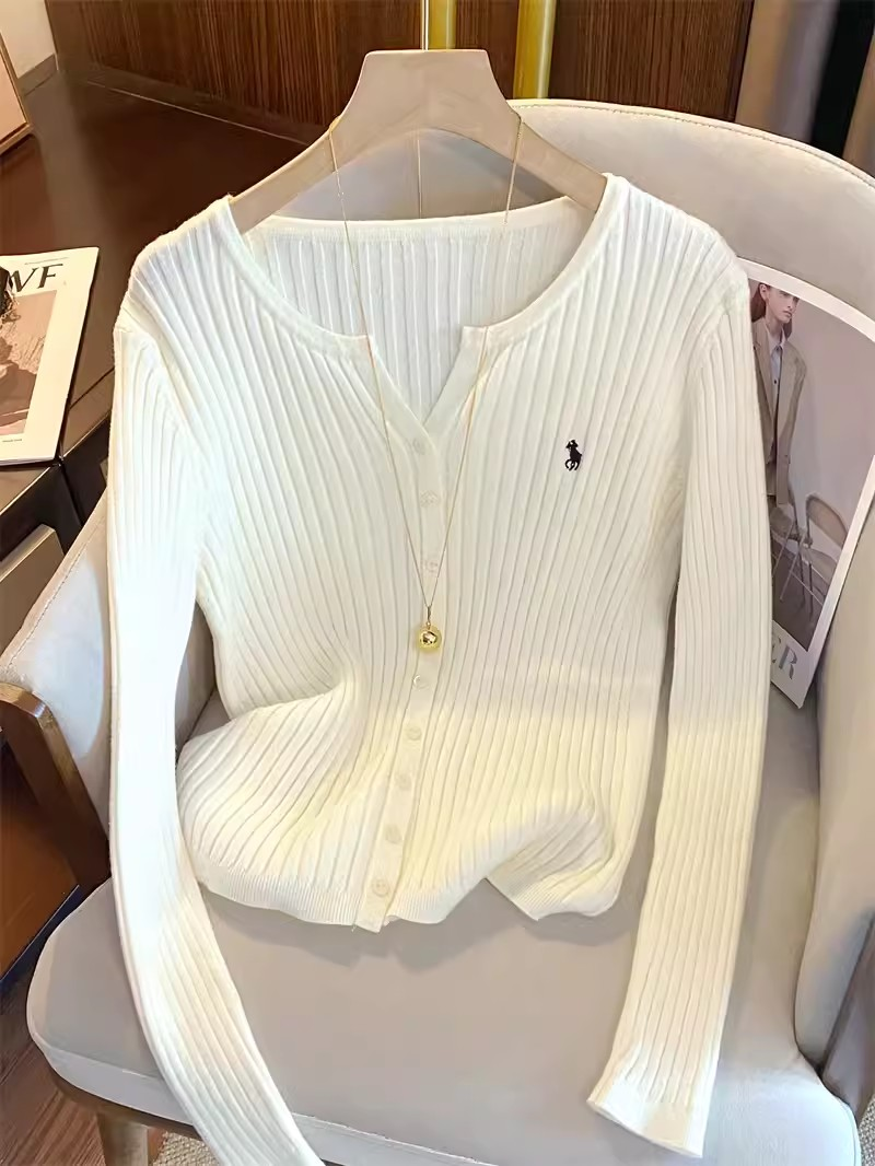 Nouveaux hauts en tricot pour femmes, mode tendance, style Y2K, broderie, cardigans à manches longues, pulls, streetwear tendance, chemises pour femmes