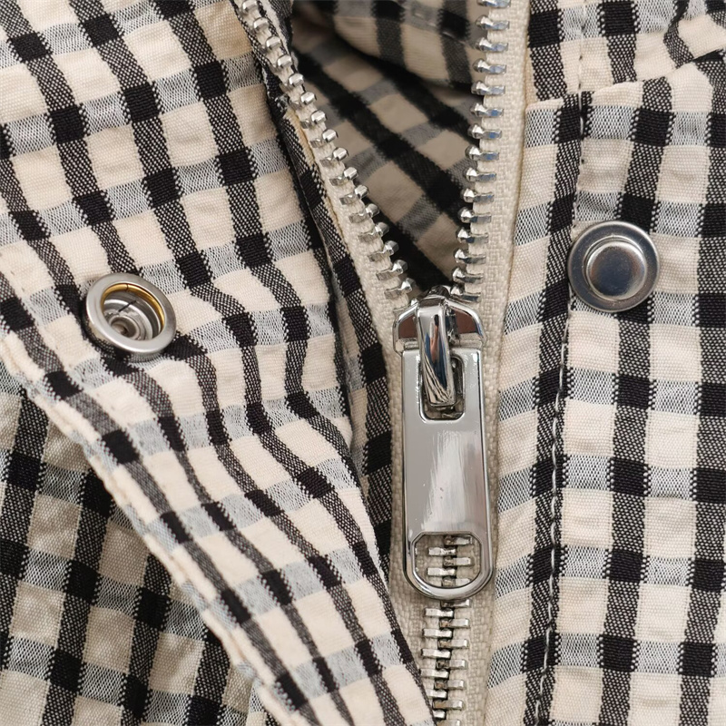 Veste pour femme 2026 Nouvelle collection automne à manches longues, coupe ample, à carreaux, décontractée, élégante, chic, originale, oversize, vêtement d'extérieur pour femme