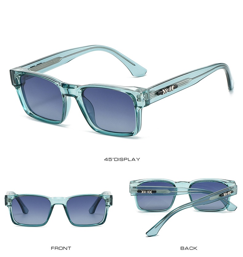 Lunettes de soleil polarisées carrées de qualité pour hommes, noyau métallique UV400 unisexe, pour voyage, randonnée, plage, pêche
