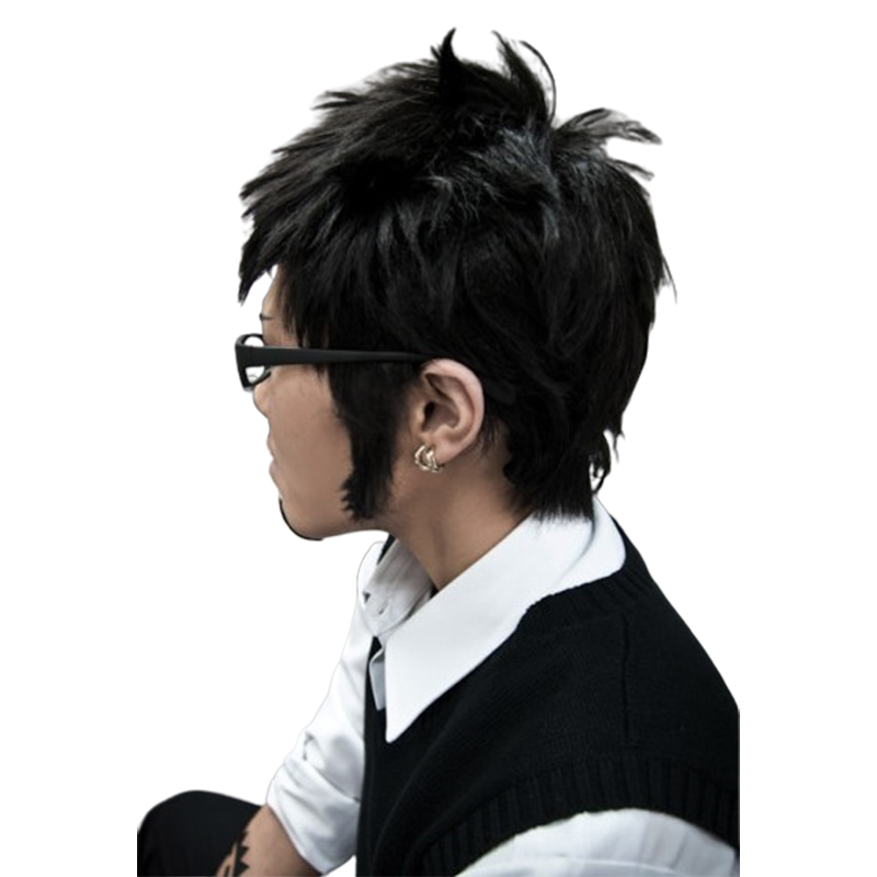 Trafalgar D Water Law court noir style résistant à la chaleur cheveux Cosplay Costume perruque + piste + bonnet de perruque