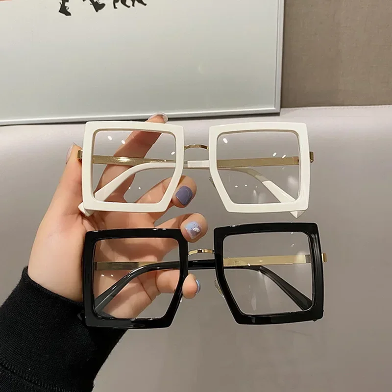 Lunettes de myopie à la mode pour femmes et hommes, surdimensionnées, carrées, rétro, moins dioptrie, Prescription optique, vue de près