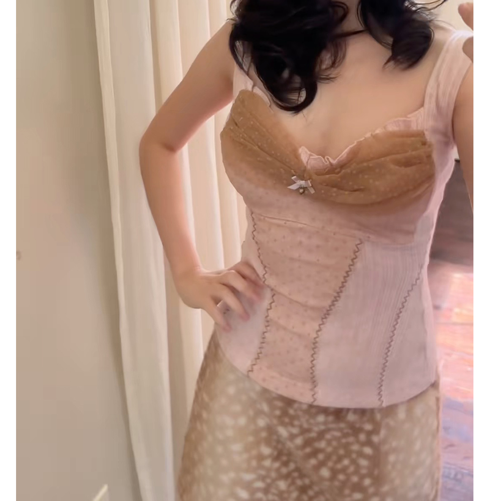 Femmes été fée Grunge débardeurs Vintage esthétique dentelle garniture Cami chemise coupe ajustée tricot côtelé Coquette Boho plage gilet vêtements