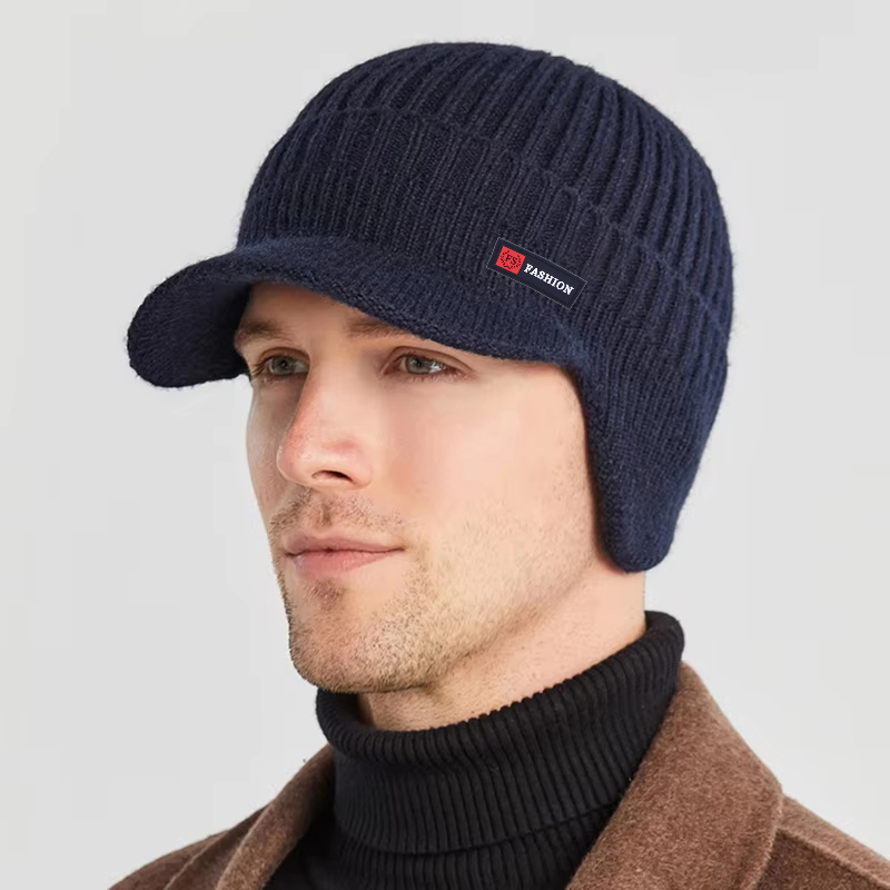 Bonnet de Protection des oreilles chaud d'hiver avec polaire en peluche, bonnet de mort polyvalent et extensible décontracté, adapté à l'escalade et au cyclisme en plein air