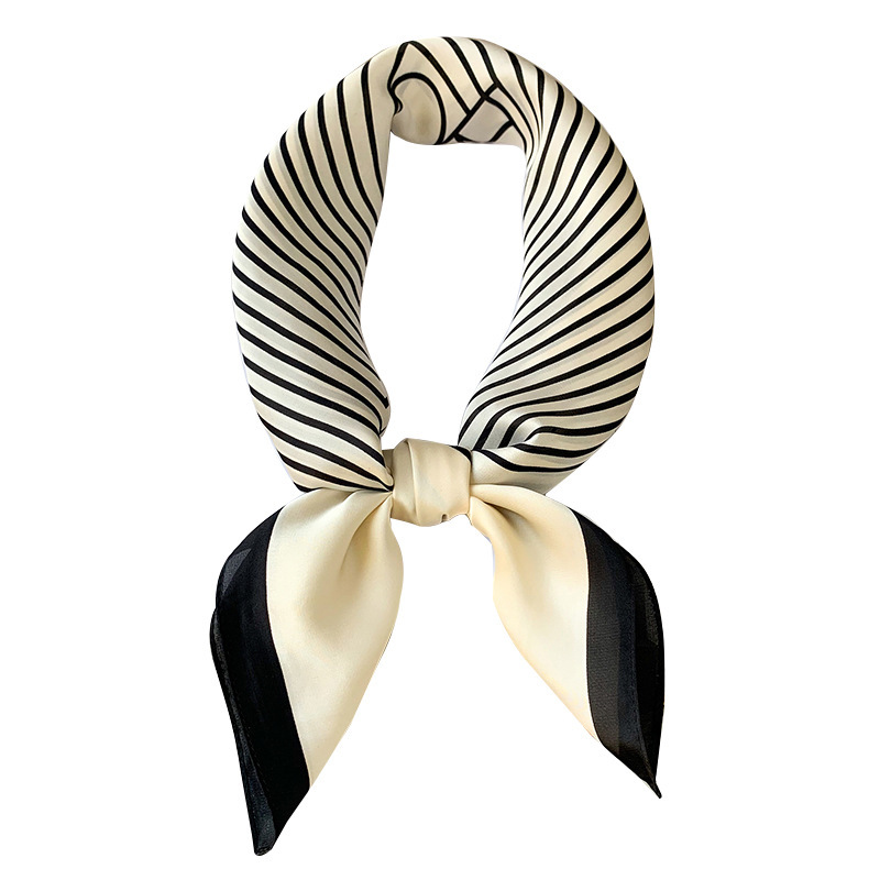 Foulard carré en soie pour femmes, marque de luxe, châles et enveloppes, mode bureau, petits cheveux, Hijabs, 70x70cm, été 2026
