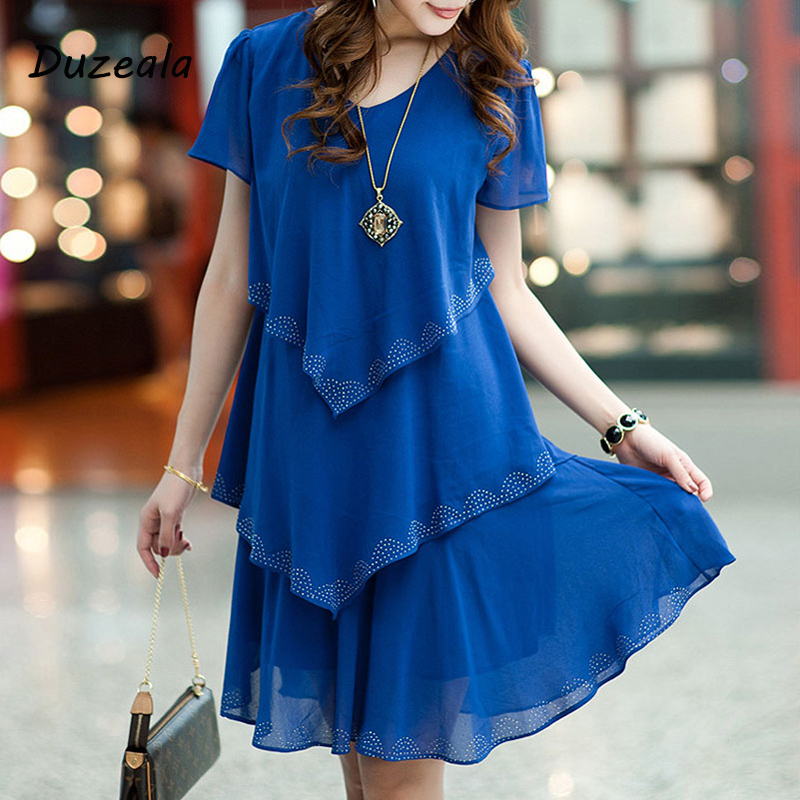 Robe en mousseline De soie personnalisable pour femmes, vêtements d'été, robes De soirée, manches courtes, tenue décontractée, bleu, noir, 2022