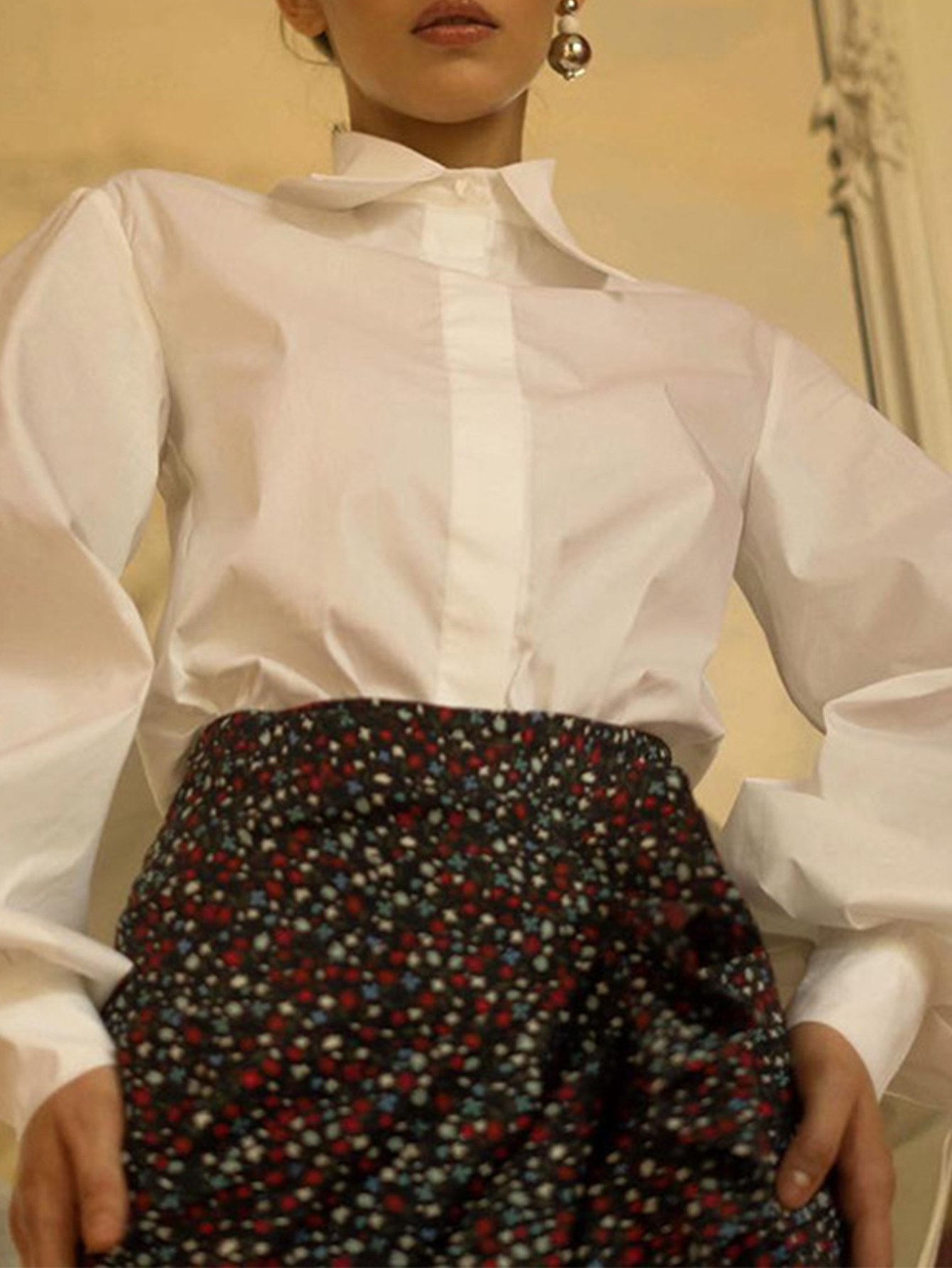 Chemisiers et chemises sexy pour femmes, hauts élégants pour les soirées d'été, vêtements pour femmes, chemise blanche et noire, style décontracté, coupe ample, manches longues.