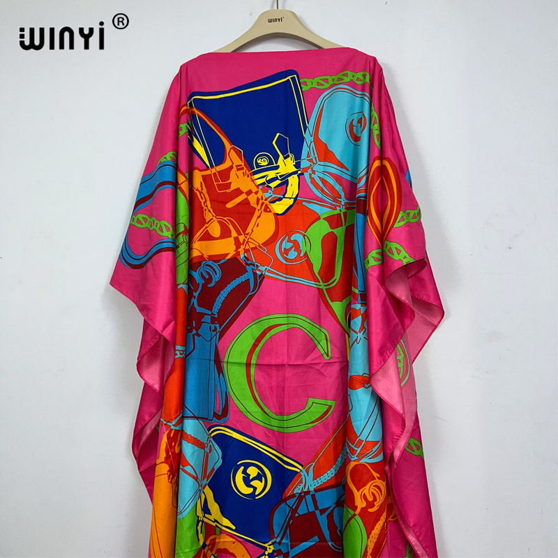 WINYI-Robe de soirée pour femmes, tenue de plage élégante, imprimé musulman, afrique, nouvelle collection été