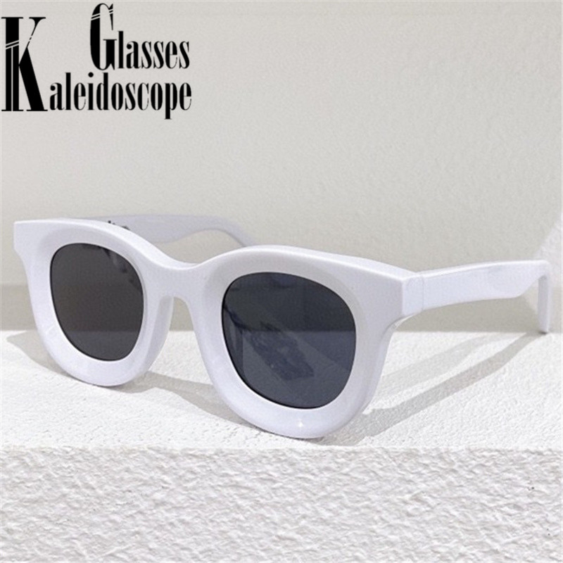 Lunettes de soleil rondes concaves pour femmes marque de mode concepteur petites lunettes de soleil hommes Vintage Hip Hop jaune bleu lunettes dame UV 400