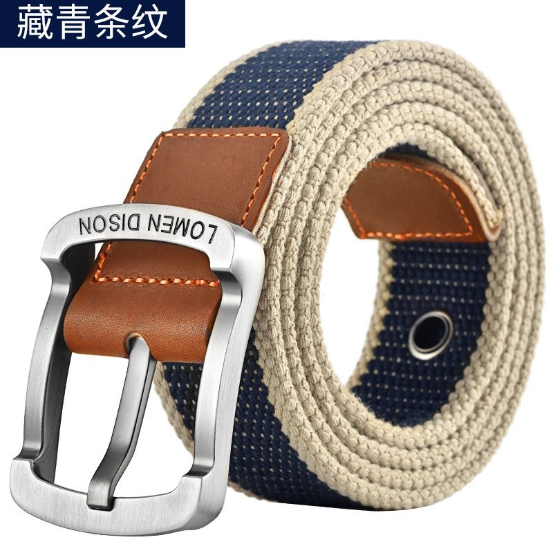 Ceinture en toile pour hommes et femmes, style coréen, avec boucle à ardillon, pour pantalons décontractés, étudiants, jeunes, entraînement militaire, extérieur