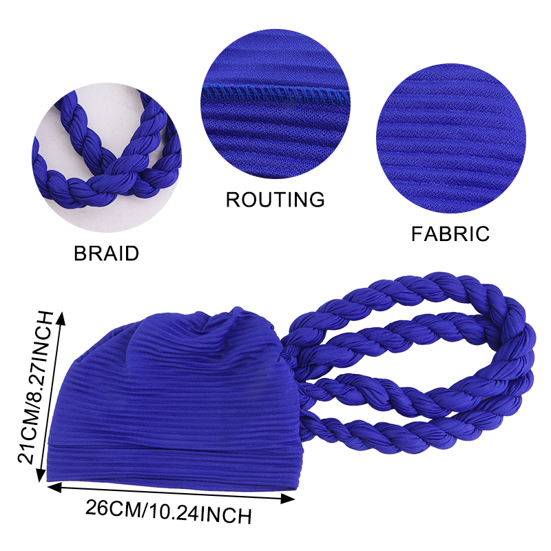 Chapeaux Turban Hijab pour Femmes, Double Couche, Torsades Africaines, Foulards Respirants, Bonnets Chimio, Chapeaux Musulmans