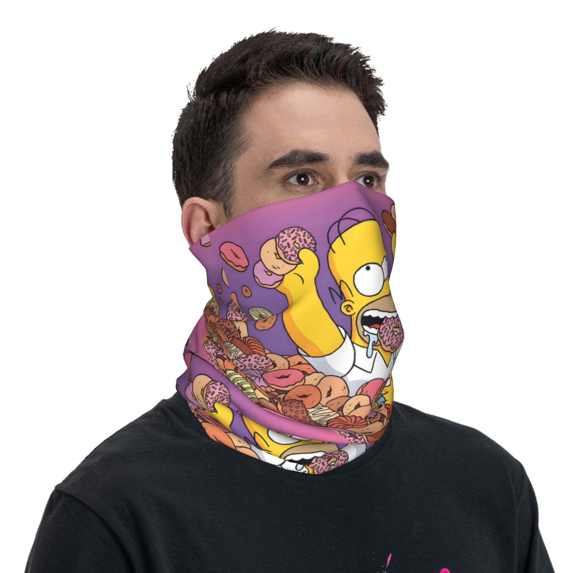 Cache-cou personnalisé The S-Simpsones-Anime pour femmes et hommes, protection UV, bandana de dessin animé Homer pour l'hiver, écharpe pour le cyclisme