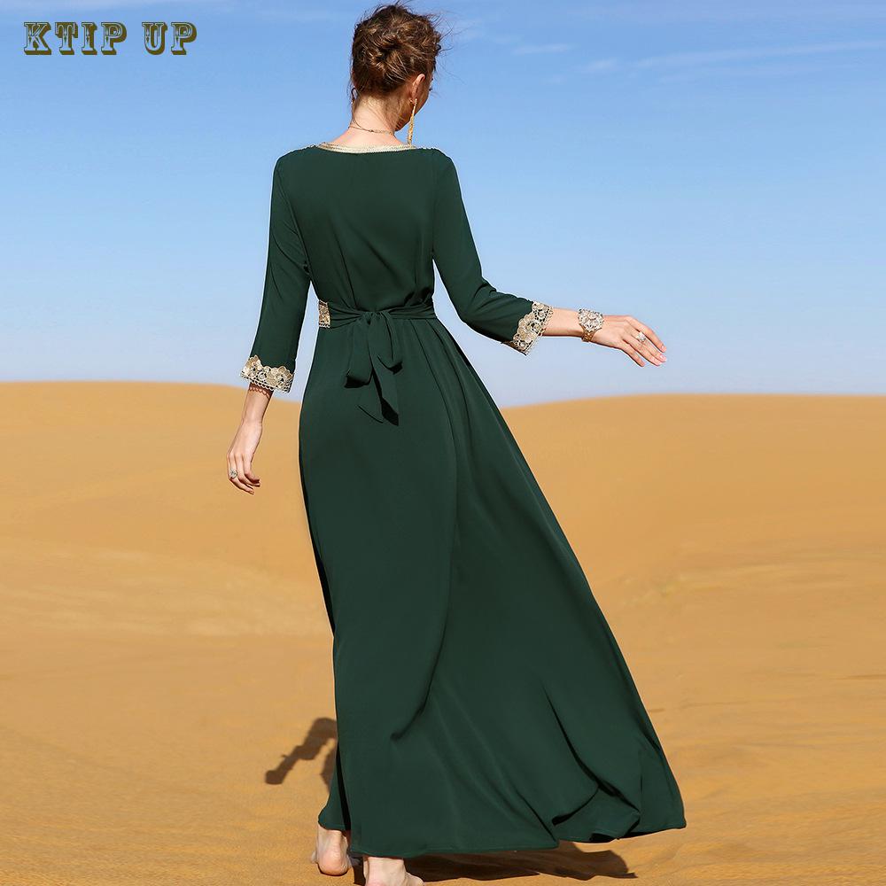 Abaya marocaine Dubaï Caftan Robe longue pour femmes musulmanes, Ramadan, arabe, broderie de luxe en dentelle, robe de soirée de mariage, islamique Ne