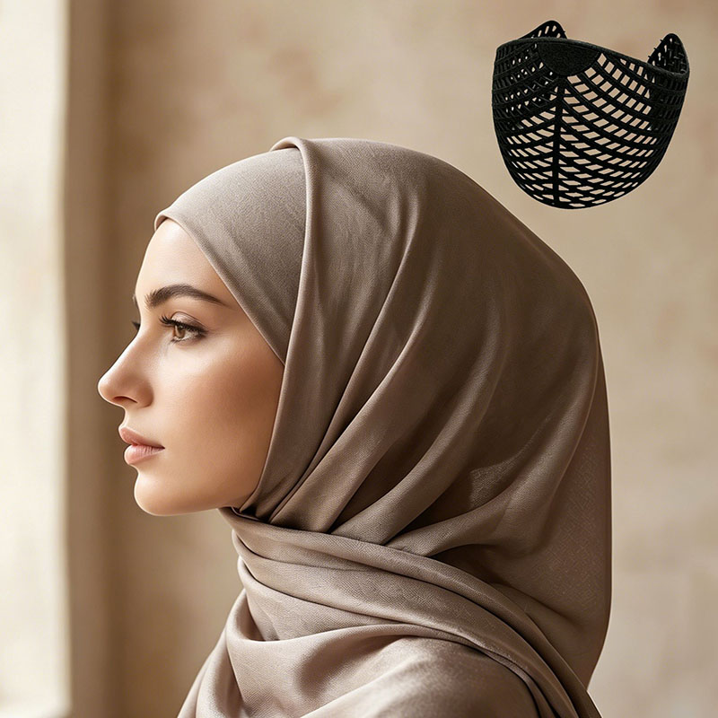 Bandeau hijab musulman en nylon antidérapant, turban léger et respirant pour femmes et filles
