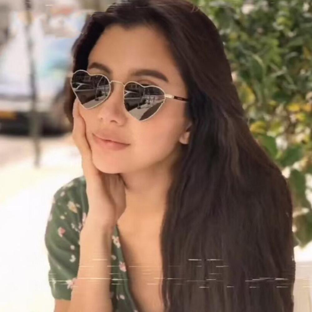 Lunettes de soleil rétro en forme de cœur pour femmes, monture en métal, lunettes de soleil colorées, belles nuances, vintage des années 90, mode