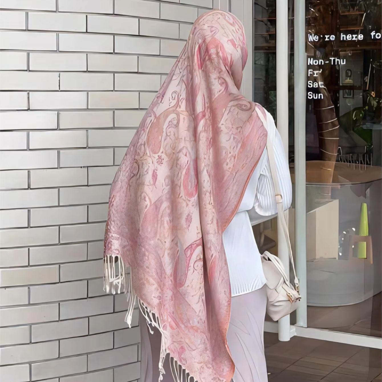 Paisley broderie coton Hijab écharpe pour femme musulman Hijabs Pashmina glands châles mode longues enveloppes Foulard Islam Turban