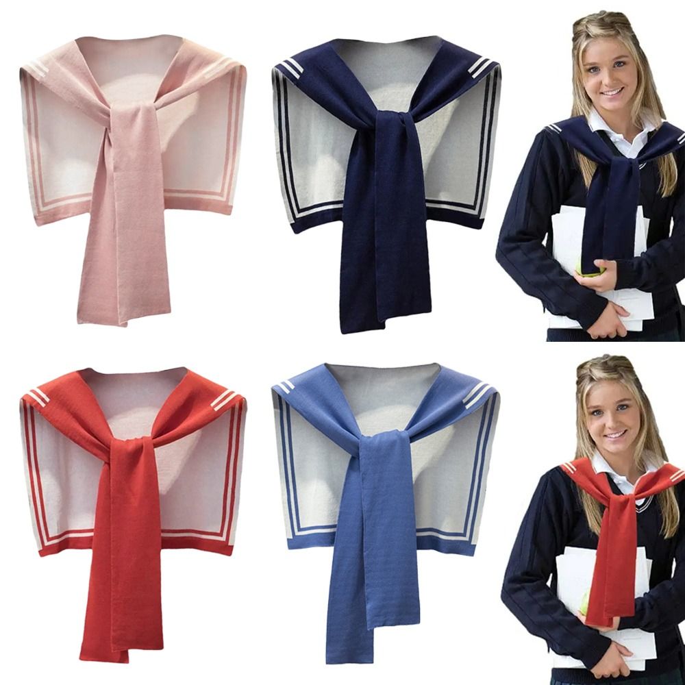 Châle noué pour femme, écharpe de chandail, cape, conception de nœud, mode ronde pour l'école, vêtements de fête