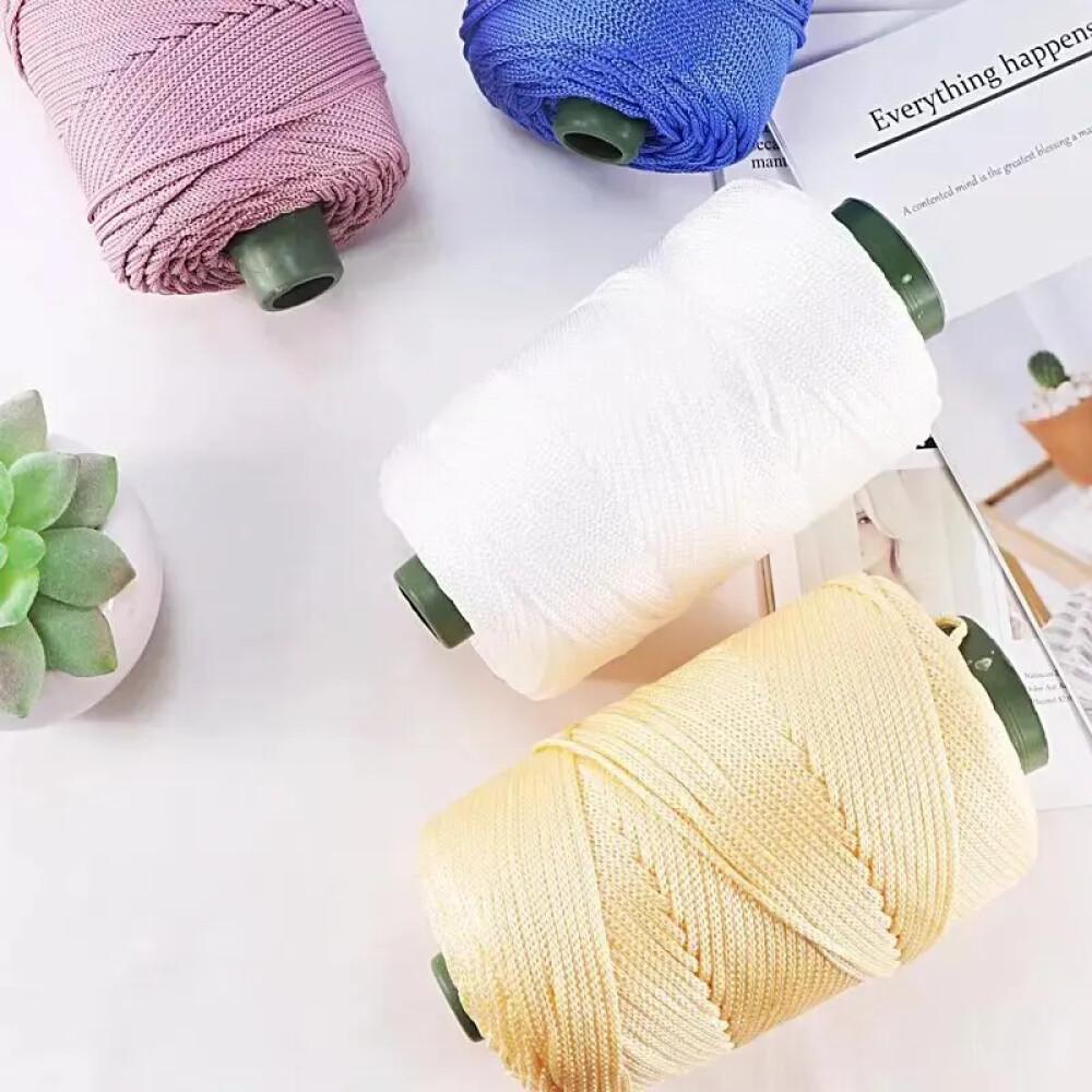 Fil de soie glacée léger de 225g, fabriqué à la main pour les chapeaux frais d'été, les chapeaux de soleil, les paniers de rangement, les coussins de siège, le fil