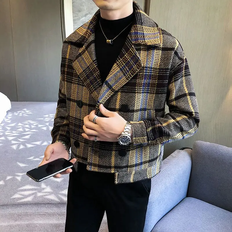 Manteaux tendance Grunge pour hommes, vêtements Vintage en laine et mélanges pour hommes, vestes, commentaires coréens, beaucoup de vêtements bon marché, offre Y2k, 2025