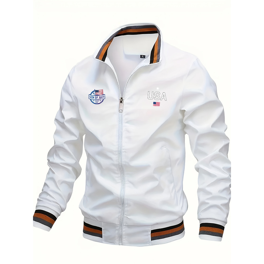 Vestes pour hommes de haute qualité mode décontracté USA lettre graphique imprimé manteau extérieur hauts Baseball Bomber varsity veste hommes surdimensionné