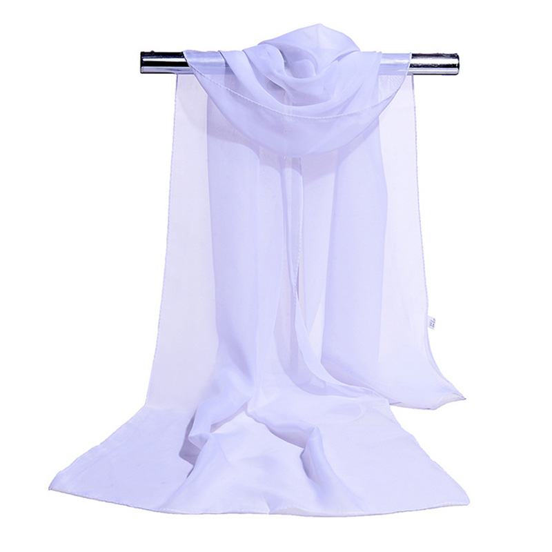 Robe de soirée de mariage pour femmes coréennes, écharpe en mousseline transparente, serviette de plage d'été, châle crème solaire, document solide, R22